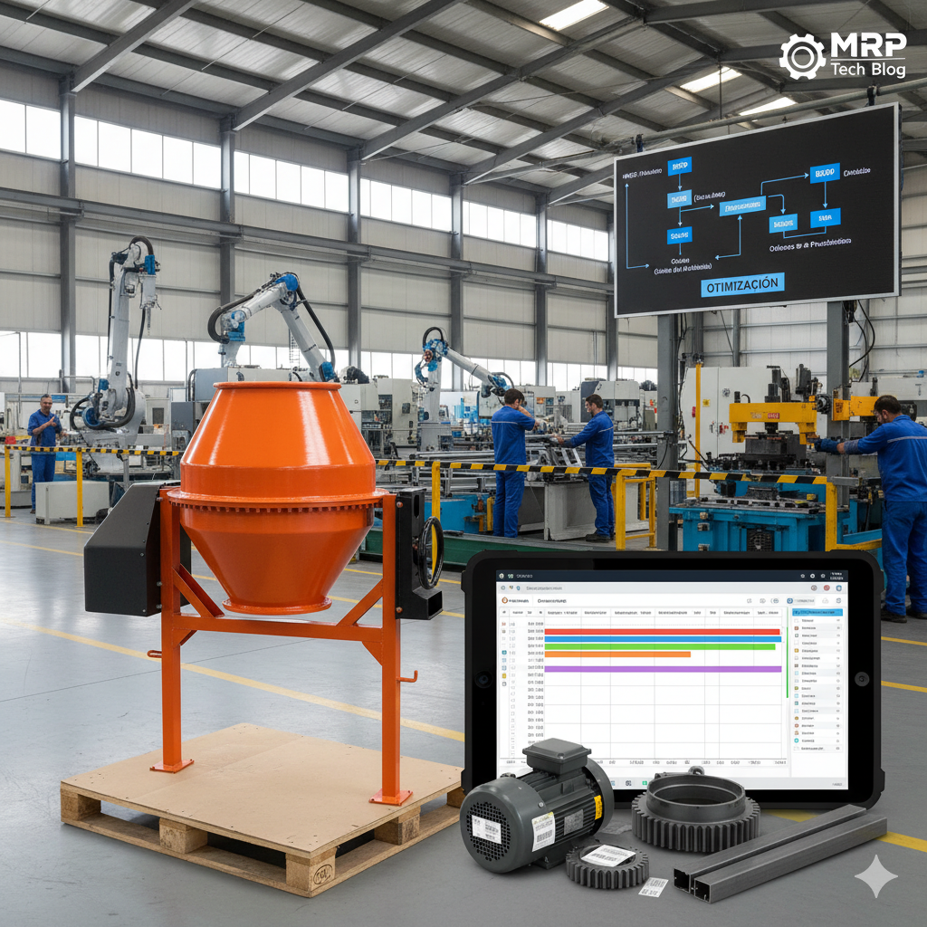 MRP na Indústria: Como Uma Simples Betoneira Revela o Segredo da Gestão Perfeita